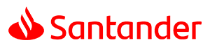 Logotipo rojo de Santander con un símbolo en forma de llama a la izquierda de la palabra "Santander" en texto rojo, que refleja la energía vibrante similar a un bullicioso centro de datos en Chile.