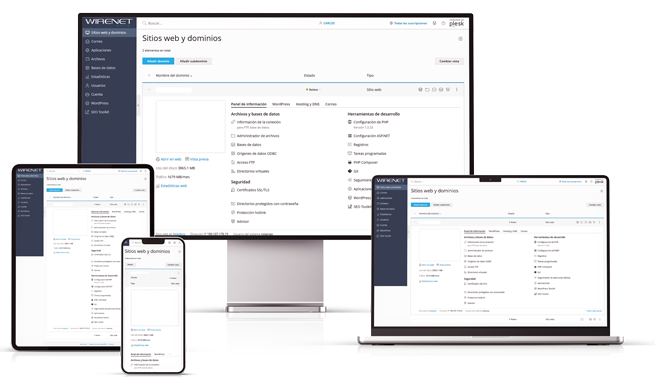 WireNet Chile 8 Plataforma Web Hosting Windows WireNet Chile