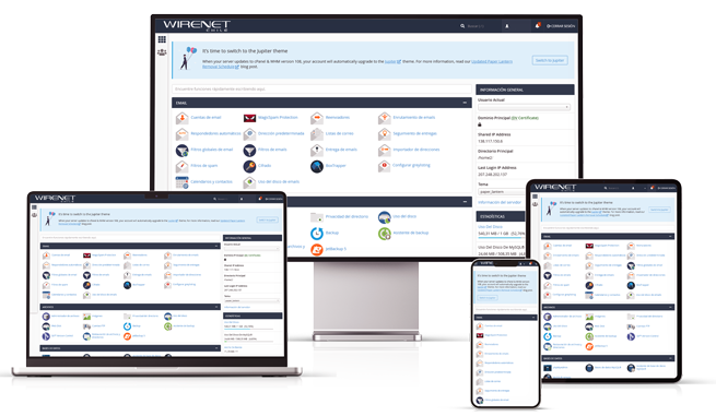 WireNet Chile 7 Plataforma Web Hosting Linux WireNet Chile