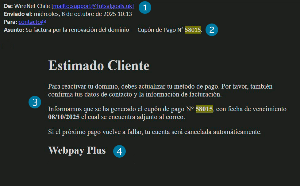 Phishing: Cómo identificarlo y protegerte 3 Ejemplo de Phishing