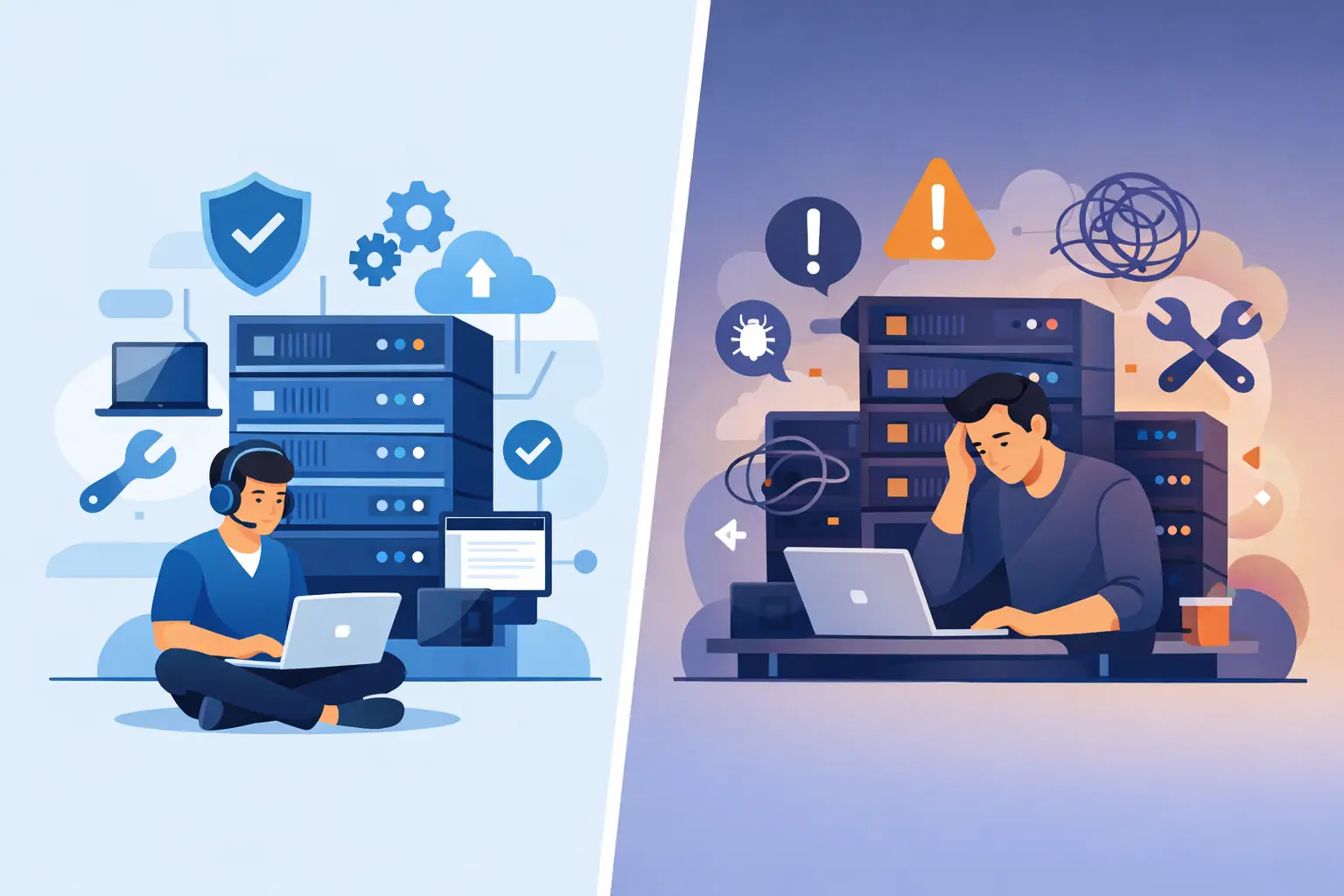 VPS administrado vs no administrado