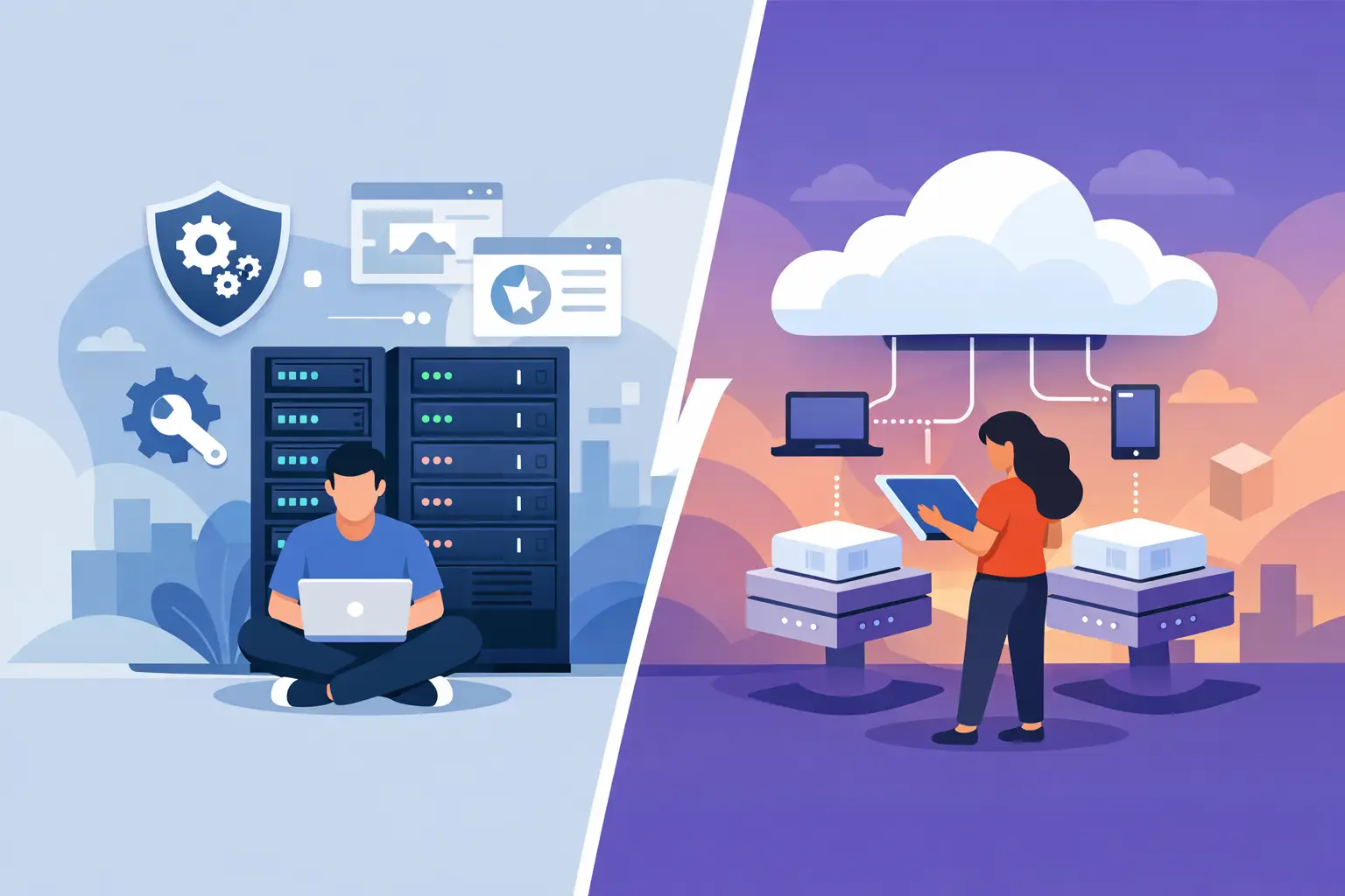 VPS administrado vs cloud: cuál conviene