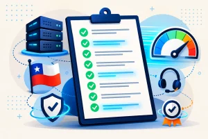 Cómo elegir hosting en Chile 9 criterios técnicos WireNet ilustración editorial